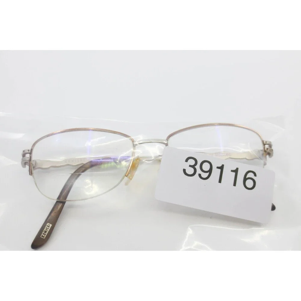 Konishi Japan Flex Titanium Eyeglasses KF8459 Mocha Gold Rhinestone 49-16-135